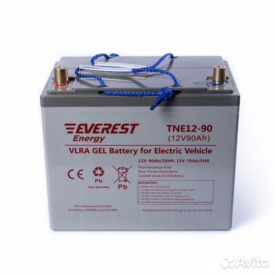 Тяговый аккумулятор everest TNE 12-90