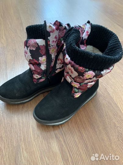 Утепленные сапожки для девочки(зиминие), р.30