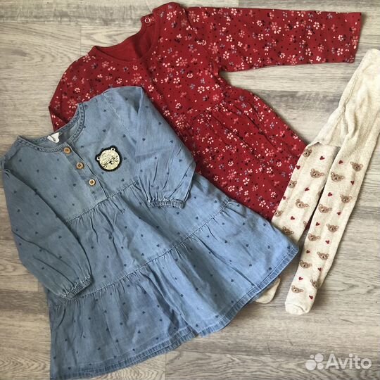 Платье для девочки 92/колготки