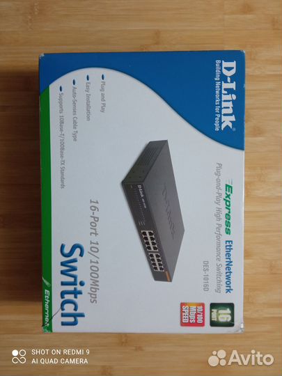 Коммутатор d-link des-1016d новый