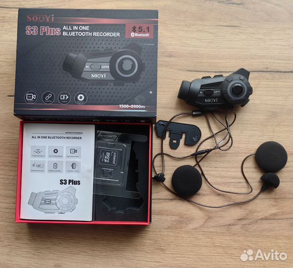 Мото гарнитура с видеорегистратором