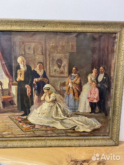 Старинная картина 19 века 