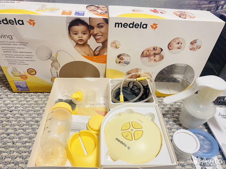 Молокоотсос medela swing + tommee tippee