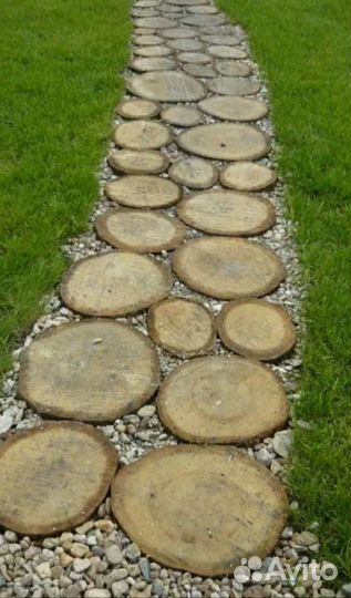 Спилы/срезы дуба для мощения дорожек