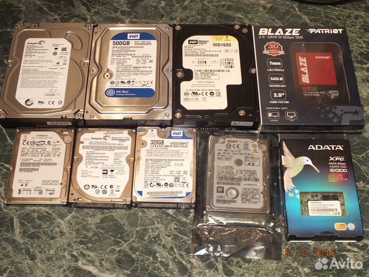 Жесткие диски IDE, SATA, SSD, m2 nvme