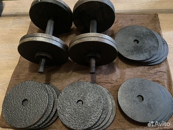 Гантели разборные, самодельная штанга