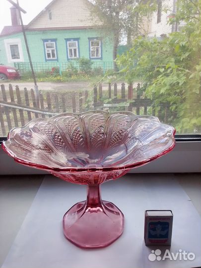 Ваза цветное стекло СССР