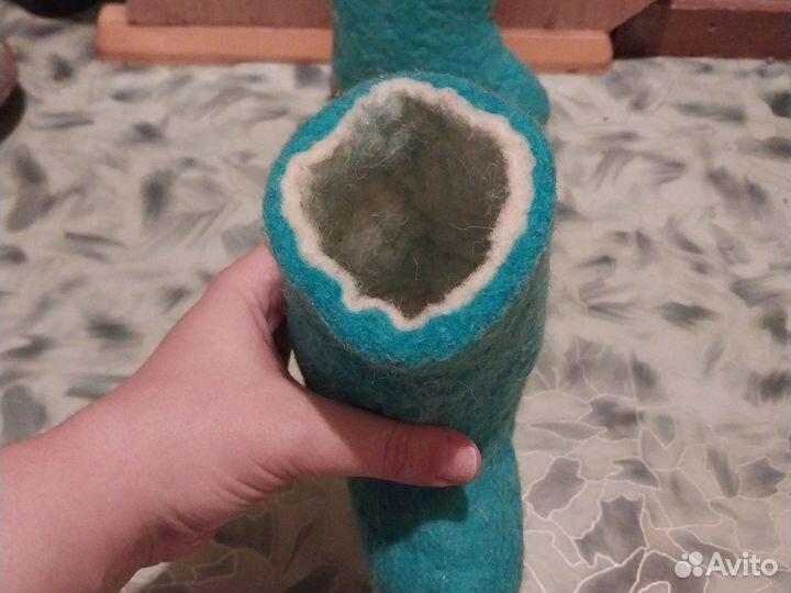 Валенки детские 20-21 размер бирюзовые