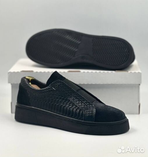 Лофферы мужские черные