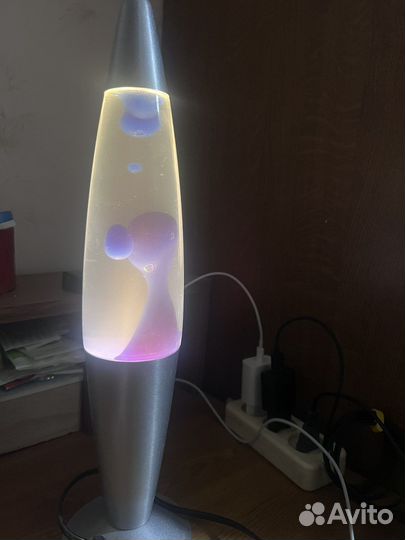 Лавовая лампа синяя