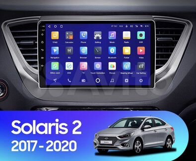 Штатная андройд автомагнитола на Hyundai solaris 2