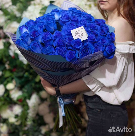 Синие розы Букеты доставка цветов