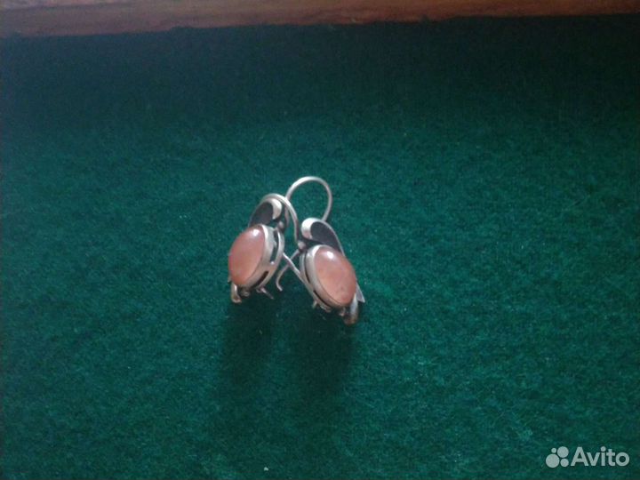 Серьги серебро СССР 875 проба