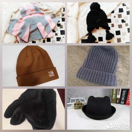 Шапки, повязка, шарф с капюшоном