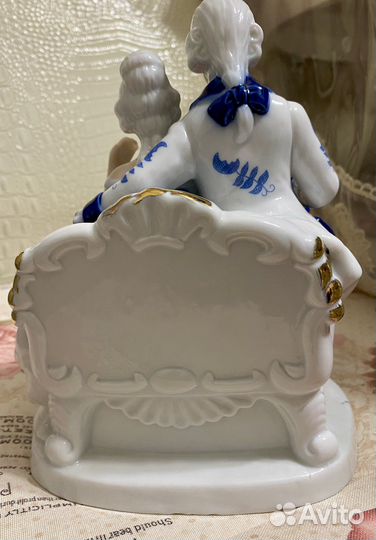 Статуэтка Дама и Кавалер h 20см Фарфор