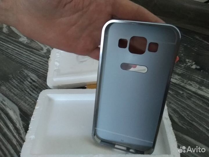 Зеркальный бампер на самсунг Е5