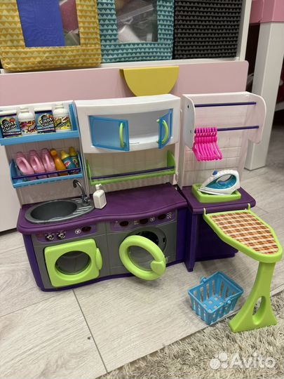 Игровой набор для куклы Барби кухня прачечная