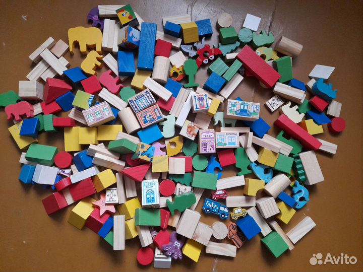 Деревянные кубики, фигурки