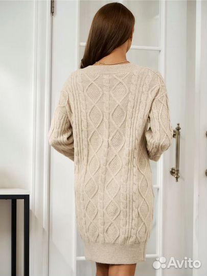 Вязаное платье свитер 42 44