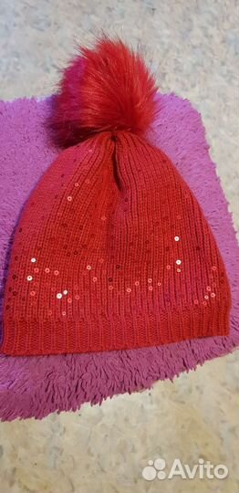 Шапка женская новая зимняя красная