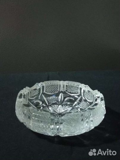 Пепельница, рыбница, блюдца хрусталь, стекло СССР