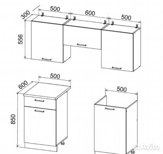 Кухонный гарнитур, кухня 1,6 метра