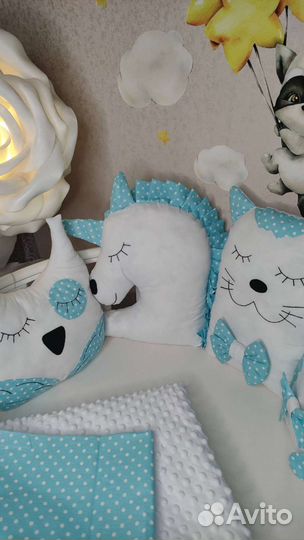 Бортики подушки для детской кроватки