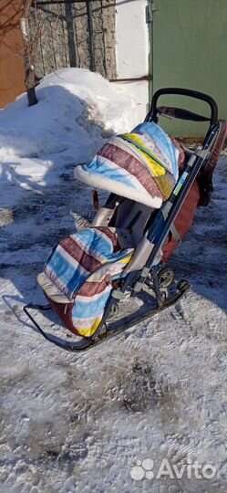 Детские санки коляска ника