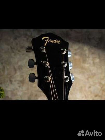 Акустическая гитара fender fa-125 дредноут black