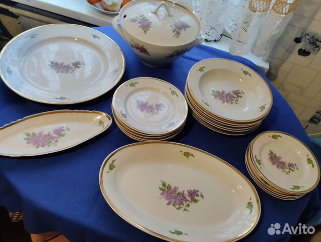 Столовый сервиз сирень Дулево