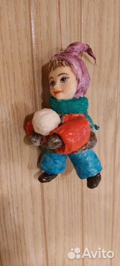 Ватные елочные игрушки