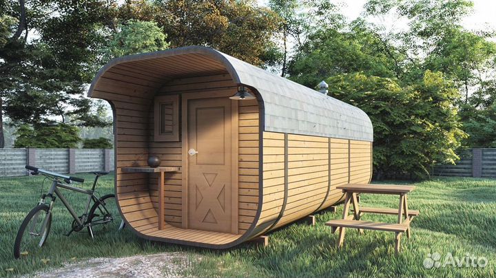 Баня бочка квадро под ключ