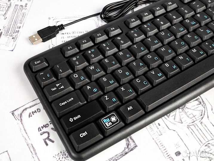 Офисные клавиатуры Crown Micro CMK-F02B