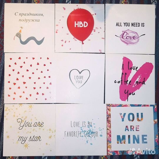 Наклейки и открытки для настроения)