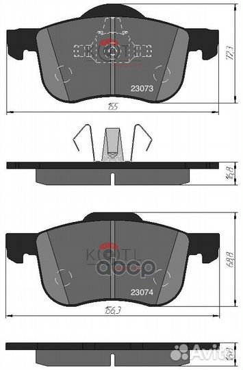 Колодки тормозные дисковые передние к-т volvo S