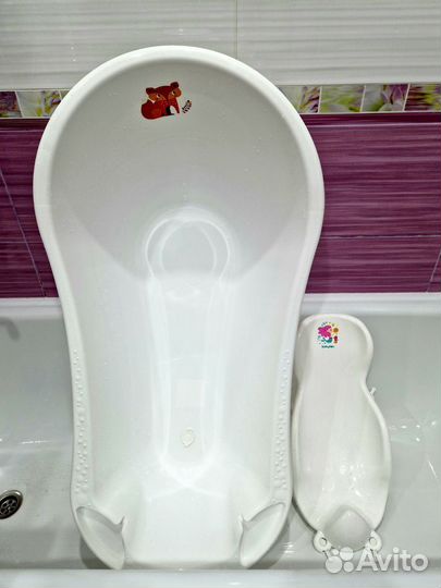 Ванночка для купания с горкой