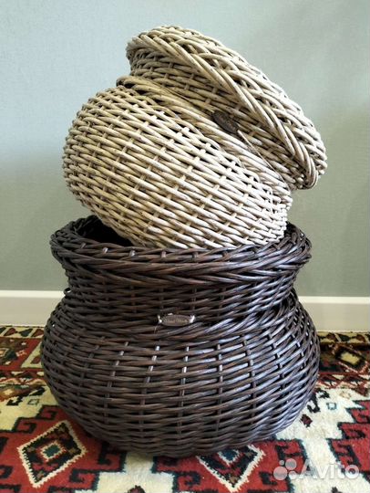 Кашпо плетёные из ротанга. Ручная работа
