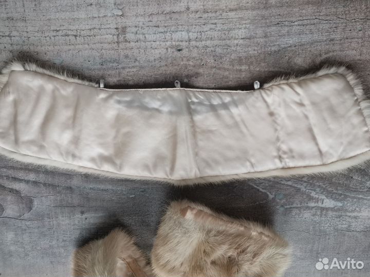 Воротник и манжеты мех норки