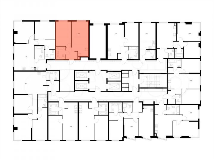 1-к. квартира, 44,5 м², 12/32 эт.