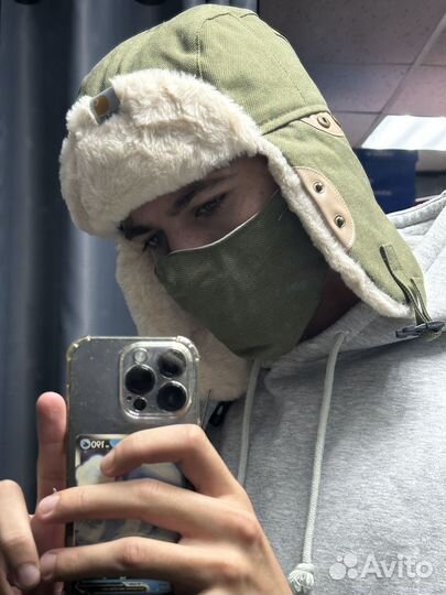 Шапка ушанка Carhartt зимняя