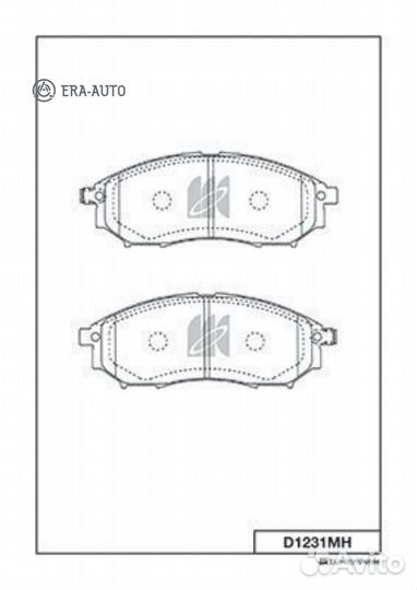 Kashiyama D1231MH D1231M-01 41060EB325 колодки дисковые п.\ Nissan Laurel C35 97-02/Murano 3.5 05