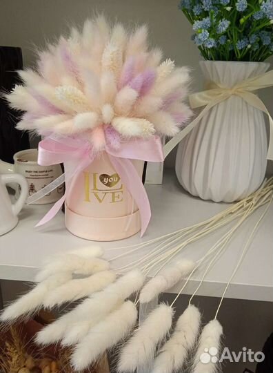 Нежные пушистики из сухоцветов