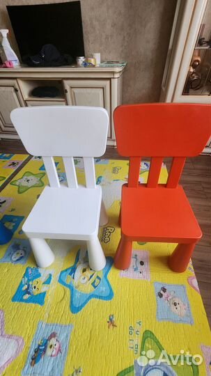 Детский стол и 2 стула бу IKEA