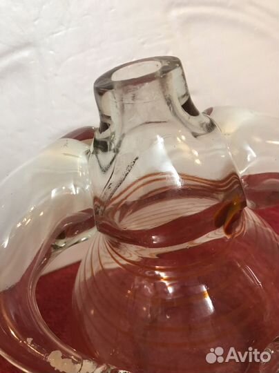 Штоф девушка гутное стекло СССР