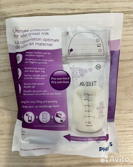 Пакеты philips avent для хранения грудного молока