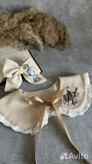 Съемные воротники с вышивкой