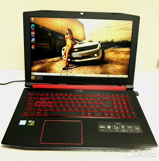 Acer nitro 5 Gtx1050-4gb/i5/10gb/HDD 1tb+SSD 128gb