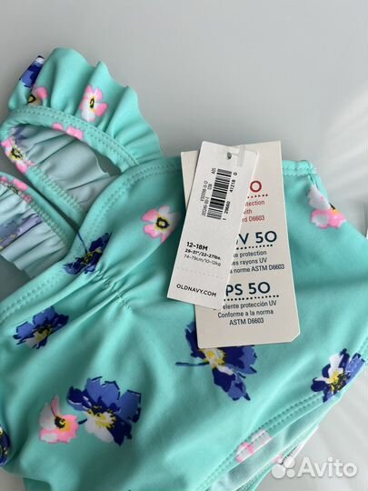 Купальники для девочки новые 12-18 мес