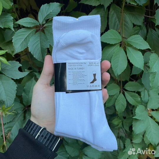 Носки белые Nike dri fit 3 пары