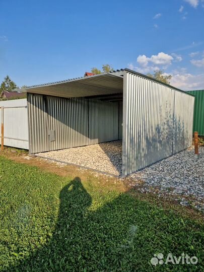 Гараж Хозблок из волнового профиля